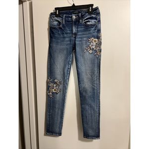 Miss Me Jeans Womens Blue Denim Jeans Standard Ankle Skinny Size 24 x 27